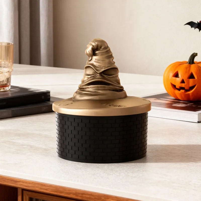 Candle Making Jug - クリスマス、ハロウィン、香り付き石膏セメント樹脂ウィザードハット格子柄収納ジャー キャンドルカップシリコンモールド