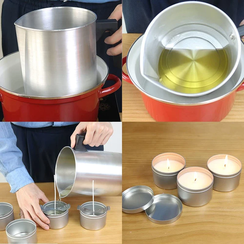 45個入りローズゴールドメタルキャンドルジャー、各4オンス、 - Candle Making Jars With Lids のレビューと価格
