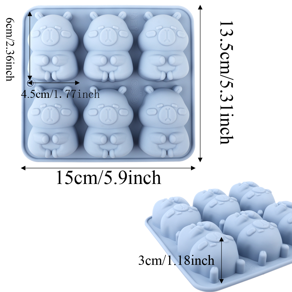 1. 可愛らしいカピバラの形をしたシリコン製ケーキ型。チョコ - Candle Making Tutorial のレビューと価格