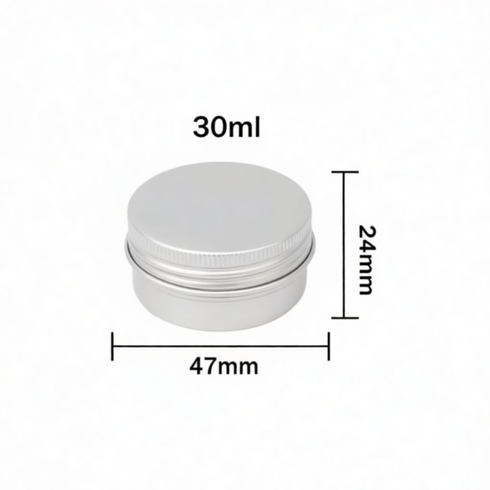コンパクトなアルミ製容器、丸型金属製クリームジャー、漏れ防止 - Tin Container Lid のレビューと価格