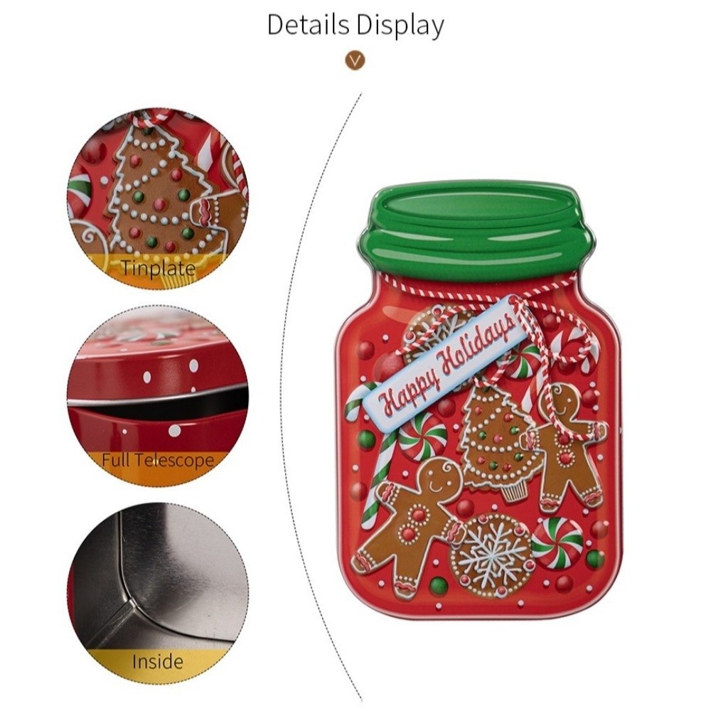 ポータブルメタルクリスマスティンボックス蓋付きブリキ製クリス - Tin Container Lid のレビューと価格