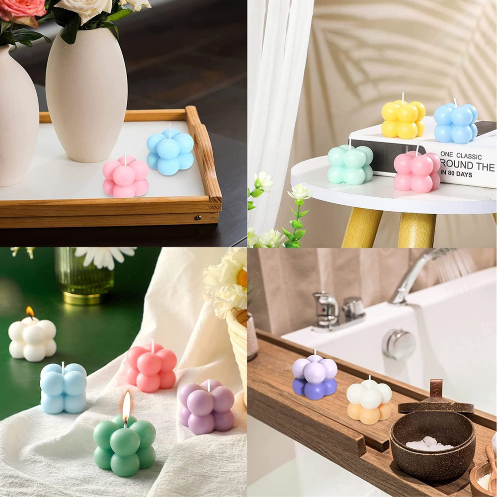 3Dバブルキューブシリコンキャンドルモールドセット、幾何学模 - Candle Making Kits のレビューと価格
